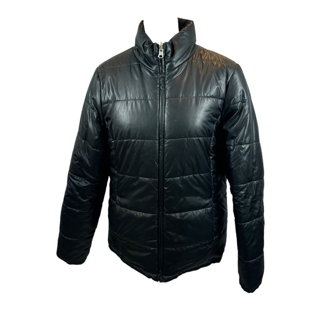 Ladies Faded Glory Black Reversible Puffer Jacket Size‎ Small 4/6